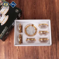 Dessert Glass Crystal Bowl Fruit Yogurt Bird's Nest Bowl Exquisite Breakfast Salad Bowl