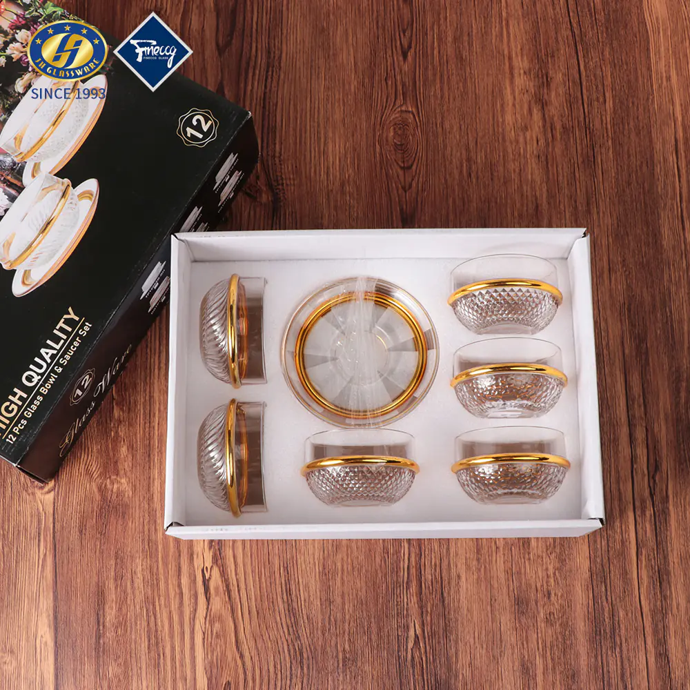 Dessert Glass Crystal Bowl Fruit Yogurt Bird's Nest Bowl Exquisite Breakfast Salad Bowl