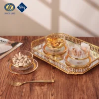 Dessert Glass Crystal Bowl Fruit Yogurt Bird's Nest Bowl Exquisite Breakfast Salad Bowl