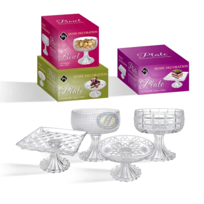 Clear Glass Canister for Home Table and Wedding Party Decoration