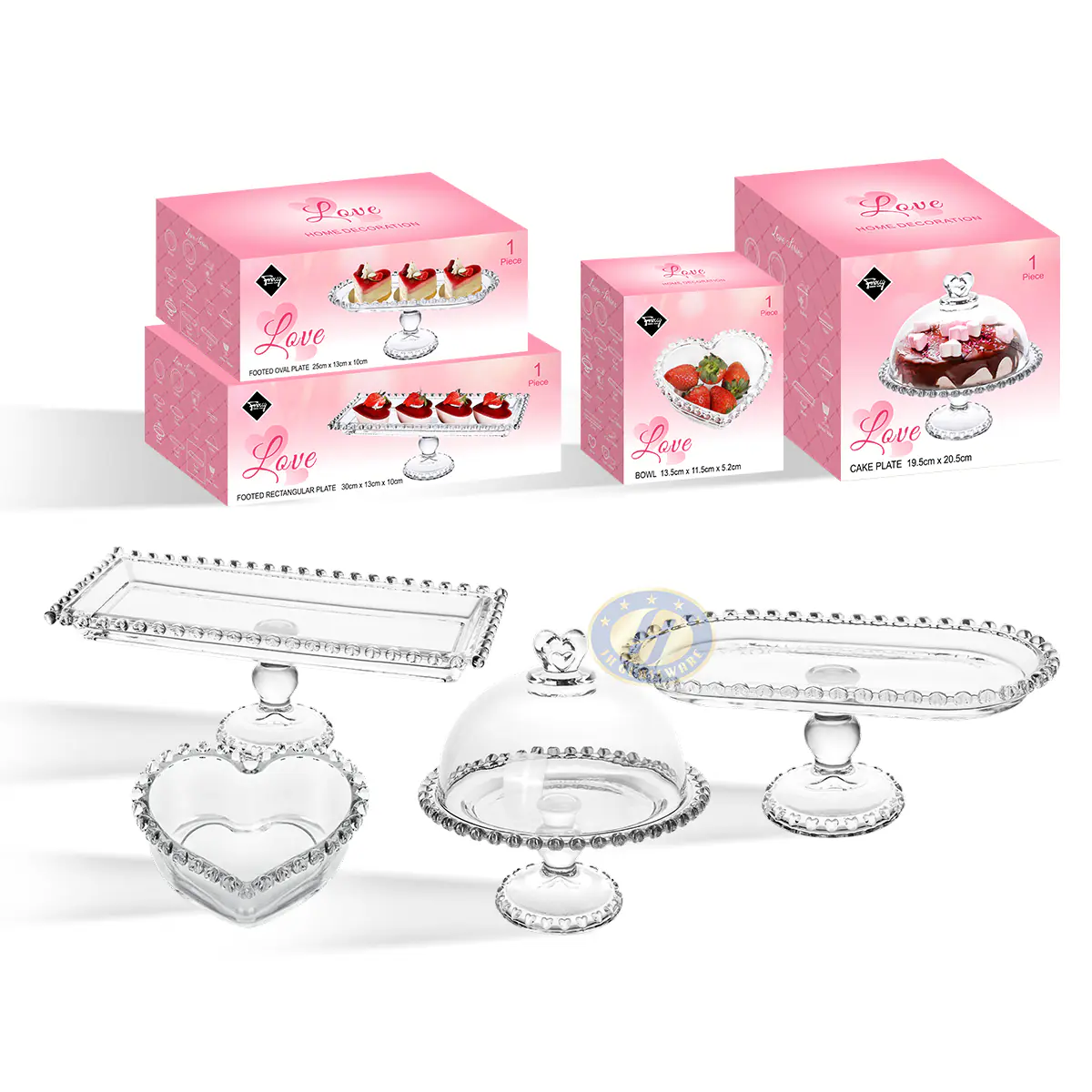 JH Love Series glass tableware set