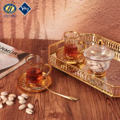 Arabic Style Cawa Cup Eco-friendly Tea Cup Set and Arabic Glass Coffee and Teacup